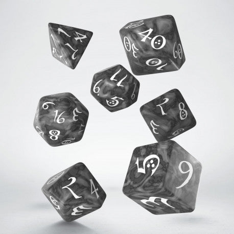 Classic RPG Smoky & white Dice Set (7)