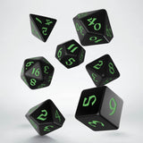 Classic Runic Black & green Dice Set (7)