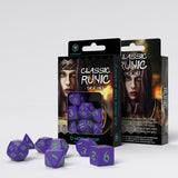 Classic Runic Purple & green Dice Set (7)