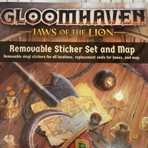 Gloomhaven - Jaws of the Lion Removable Sticker Set & Map