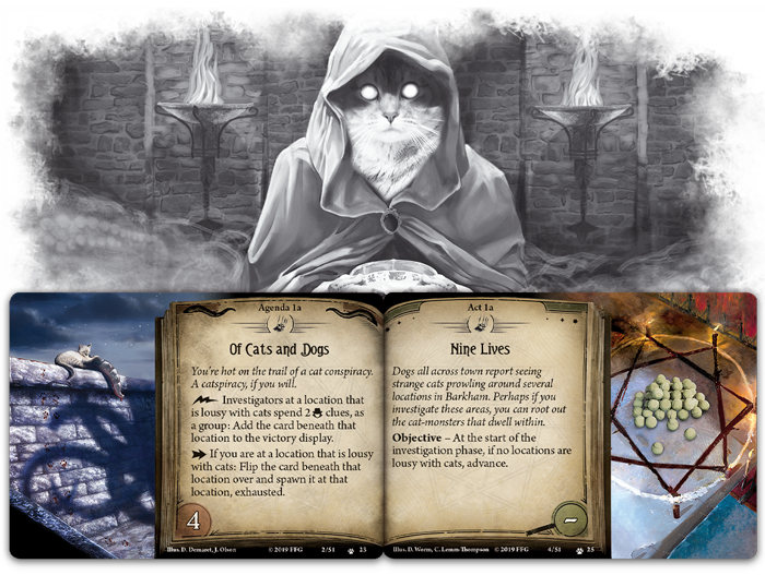 BARKHAM HORROR: THE MEDDLING OF MEOWLATHOTEP - Standalone Adventure: Arkham Horror LCG
