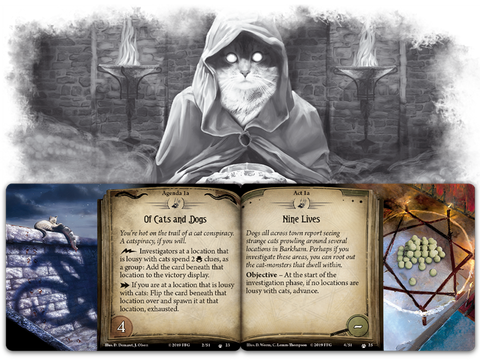 BARKHAM HORROR: THE MEDDLING OF MEOWLATHOTEP - Standalone Adventure: Arkham Horror LCG