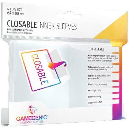 Closable Inner Sleeves: Clear (100ct)