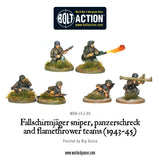 Fallschirmjager Panzerschrek, sniper and flamethrower teams