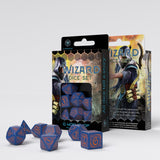 Wizard Dark Blue & Orange Dice Set (7)