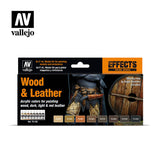 70.182 - Wood & Leather (x8)