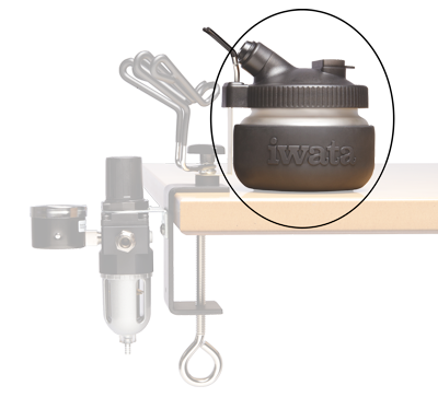 Iwata Spray Out Cleaning Pot with Airbrush Hanger