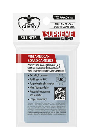 Supreme Sleeves for Board Game Cards Mini American (50)