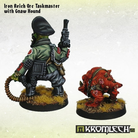 Iron Reich Orc Taskmaster with Gnaw Hound